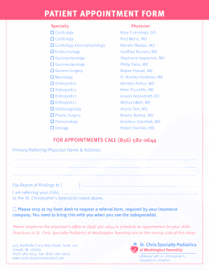 Patient Appointment Form