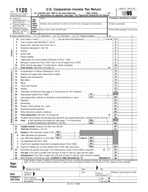 Form 1120 US Corporation Income Tax Return