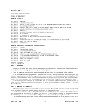 IRS Form 8027 Filing Instructions
