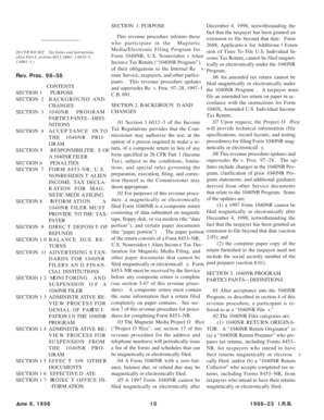 IRS Form 1040NR Magnetic Media Filing