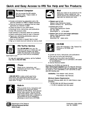IRS Tax Products Order Form