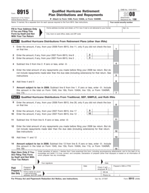 IRS Form 8915 2008