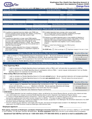 Washington Flex & DCAP Change Form