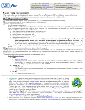 ASIFlex FSA Claim Form