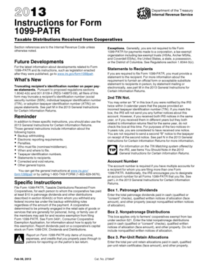 Instructions for Form 1099-PATR