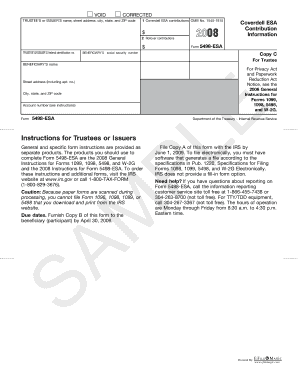 Form 5498-ESA 2008