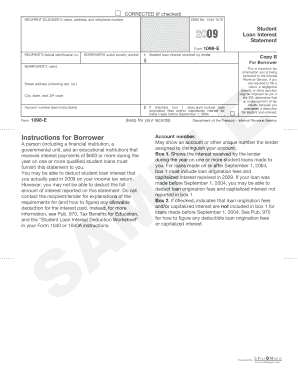 Form 1098-E Student Loan Interest Statement