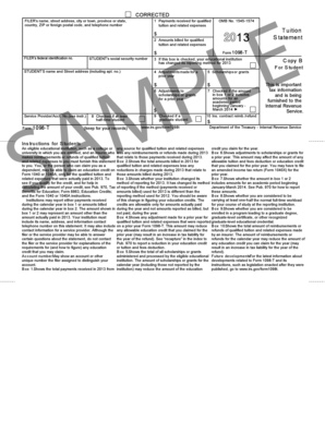 Sample 1098 - 2013 1098-T Form Example - E-File Magic