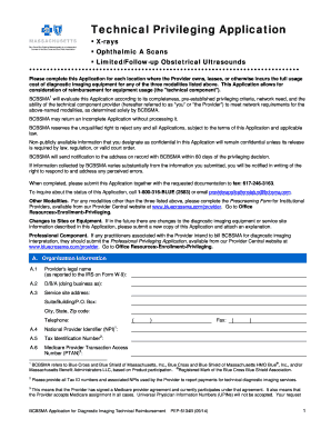 BCBSMA Diagnostic Imaging Technical Privileging Application