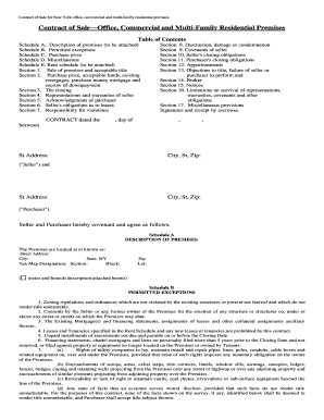 New York Office and Multi-Family Residential Sale Contract