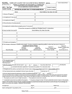 Ohio Real Property Valuation Complaint Form