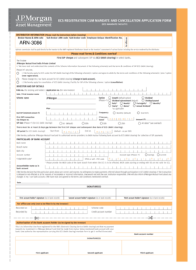 ECS Registration and Cancellation Application Form