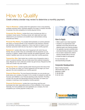 Beacon Funding Business Credit Application