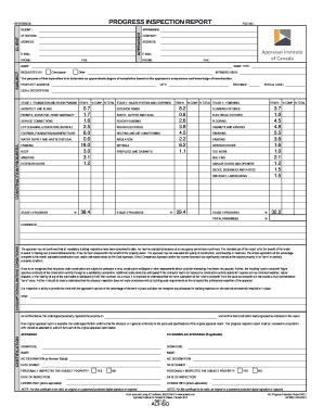 progress inspection report