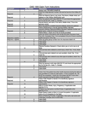 CMS 1500 Claim Form