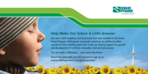 Idaho Green Power Program Enrollment Form