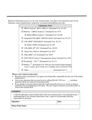 Non-Covered Services Consent Form