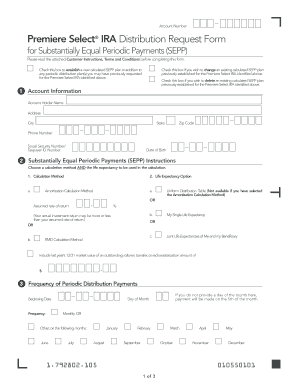 Premiere Select IRA Distribution Request Form