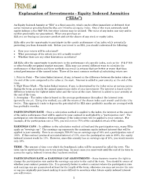 Equity Indexed Annuity Explanation