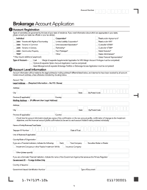 Brokerage Account Application Form