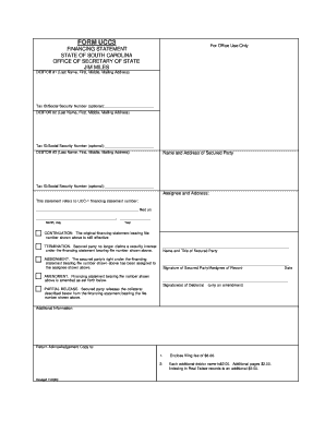 UCC3 Financing Statement