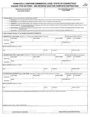 UCC-3 Form Connecticut
