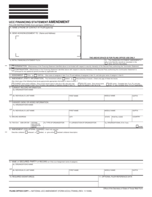 UCC Financing Statement Amendment