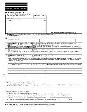 UCC Search Request Form