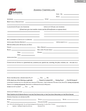 Zoning Certificate