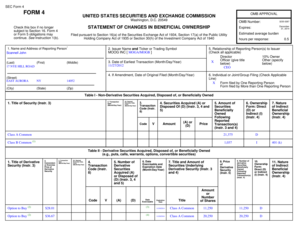 SEC Form 4 Statement of Changes in Beneficial Ownership