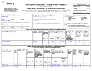 SEC Form 4 Statement of Changes in Beneficial Ownership