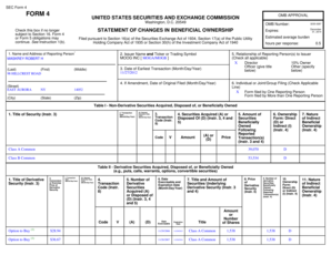 SEC Form 4 Statement of Changes in Beneficial Ownership
