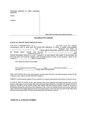 Warranty Deed Template