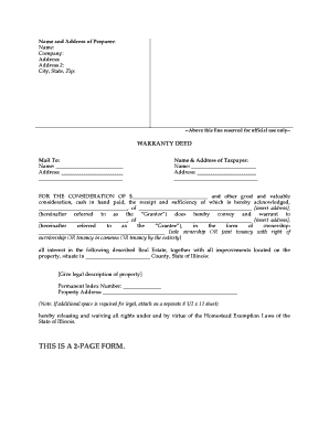Warranty Deed Template