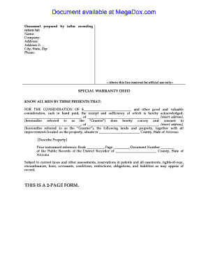 Special Warranty Deed