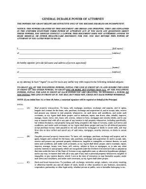 General Durable Power of Attorney