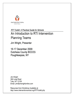 RTI Teacher Referral Form