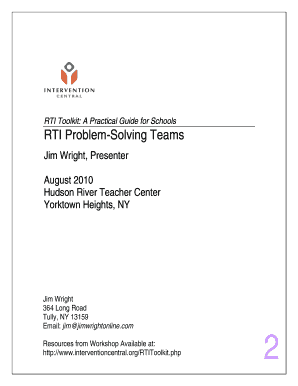 RTI Toolkit: A Practical Guide for Schools