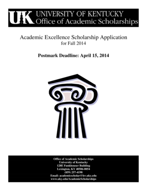 Academic Excellence Scholarship Application