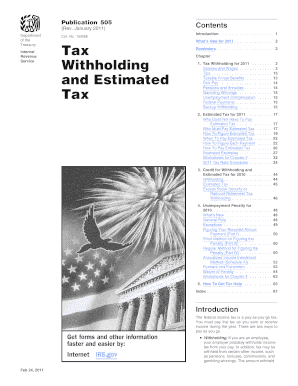 IRS Publication 505 Tax Withholding