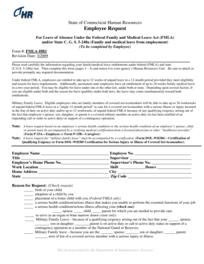 Connecticut FMLA Leave Request Form