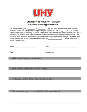 Employee’s Self-Appraisal Form