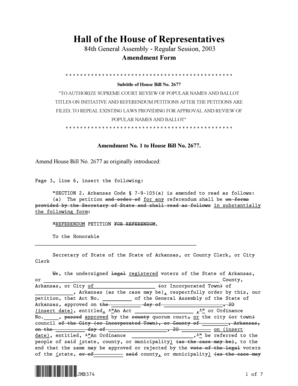 Arkansas Referendum Petition Form