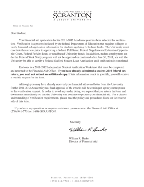 2011-2012 Independent Student Verification Worksheet
