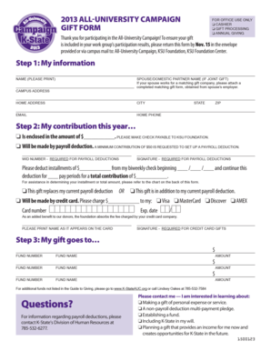 KSU Foundation Gift Form