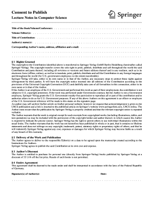 Consent to Publish Agreement