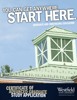 Certificate of Advanced Graduate Study Application