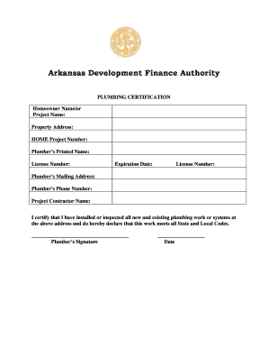 Arkansas Plumbing Electrical HVAC Certification