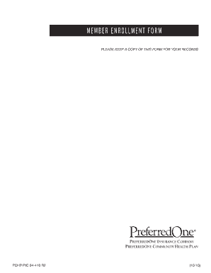 Site survey template - Preferred One Member Enrollment Form - Cambridge-Isanti Schools - cambridge k12 mn