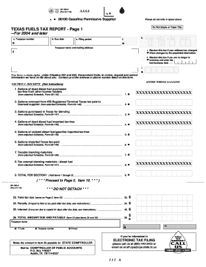 Texas Fuels Tax Report